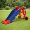 Ok Play Kids Slide Toddler Slide Set Indoor Playground Outdoor Garden Toys 3-in-1 Playset Activity Center for Kids Preschool Play Equipment
